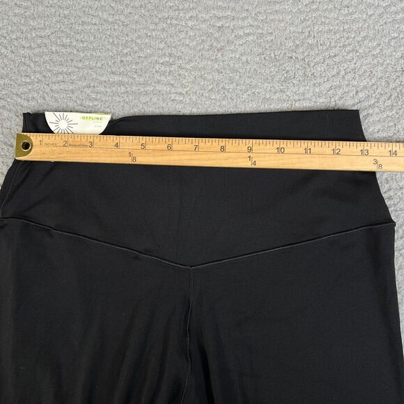 Offline Aerie Super Flare Leggings Womens XL Black High Rise  Fold Over 26 x 33 - Picture 9 of 12